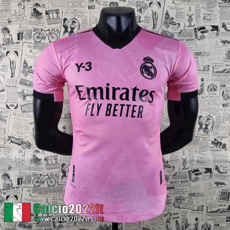 Real Madrid Maglia Calcio Y3 rosa Uomo 22 23 Versione Trapelata