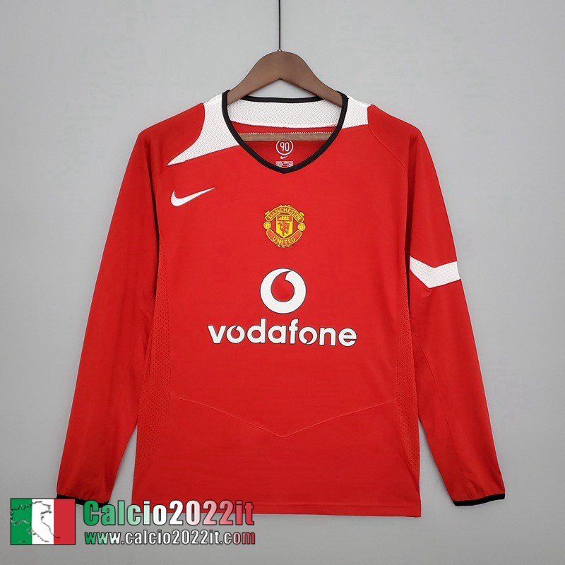 Manchester United Maglia Calcio Retro Prima Uomo 04 06