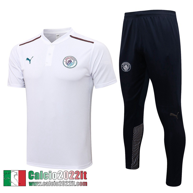 Manchester City Polo bianca Uomo 21 22 PL258