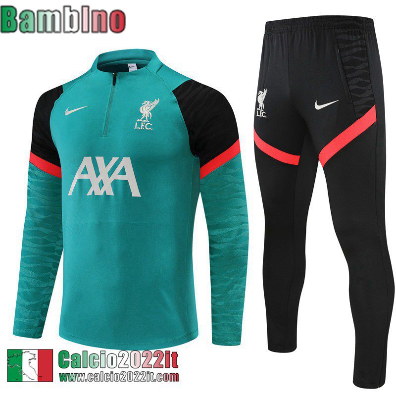 Liverpool Tute Calcio verde Bambini 21 22 TK229