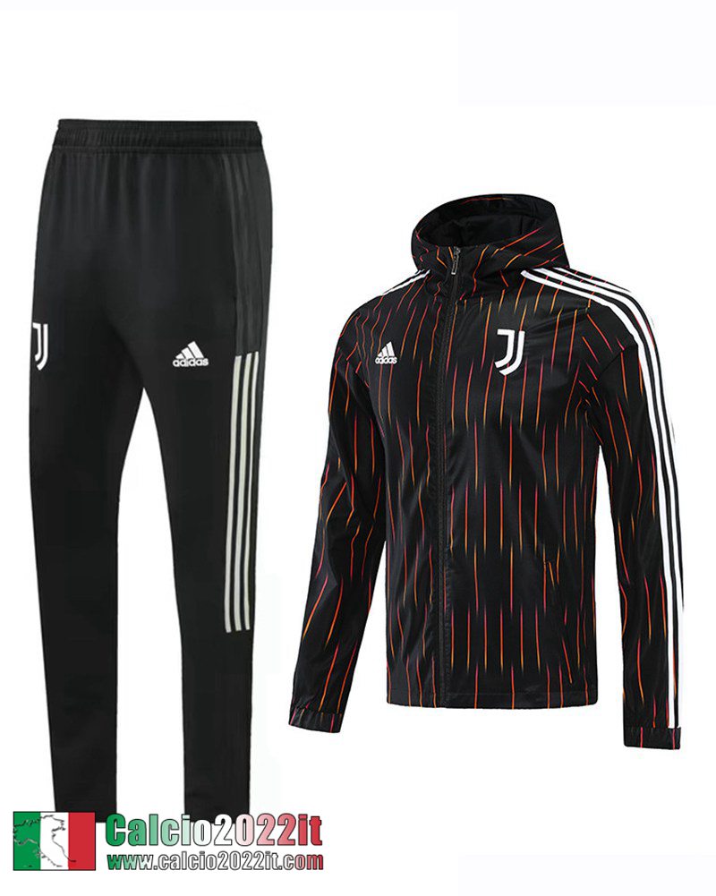 Juventus Giacca a vento Cappuccio Nero Uomo 21 22 WK65