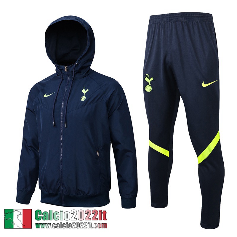 Tottenham Hotspur Giacca a vento Cappuccio blu navy Uomo 21 22 WK67