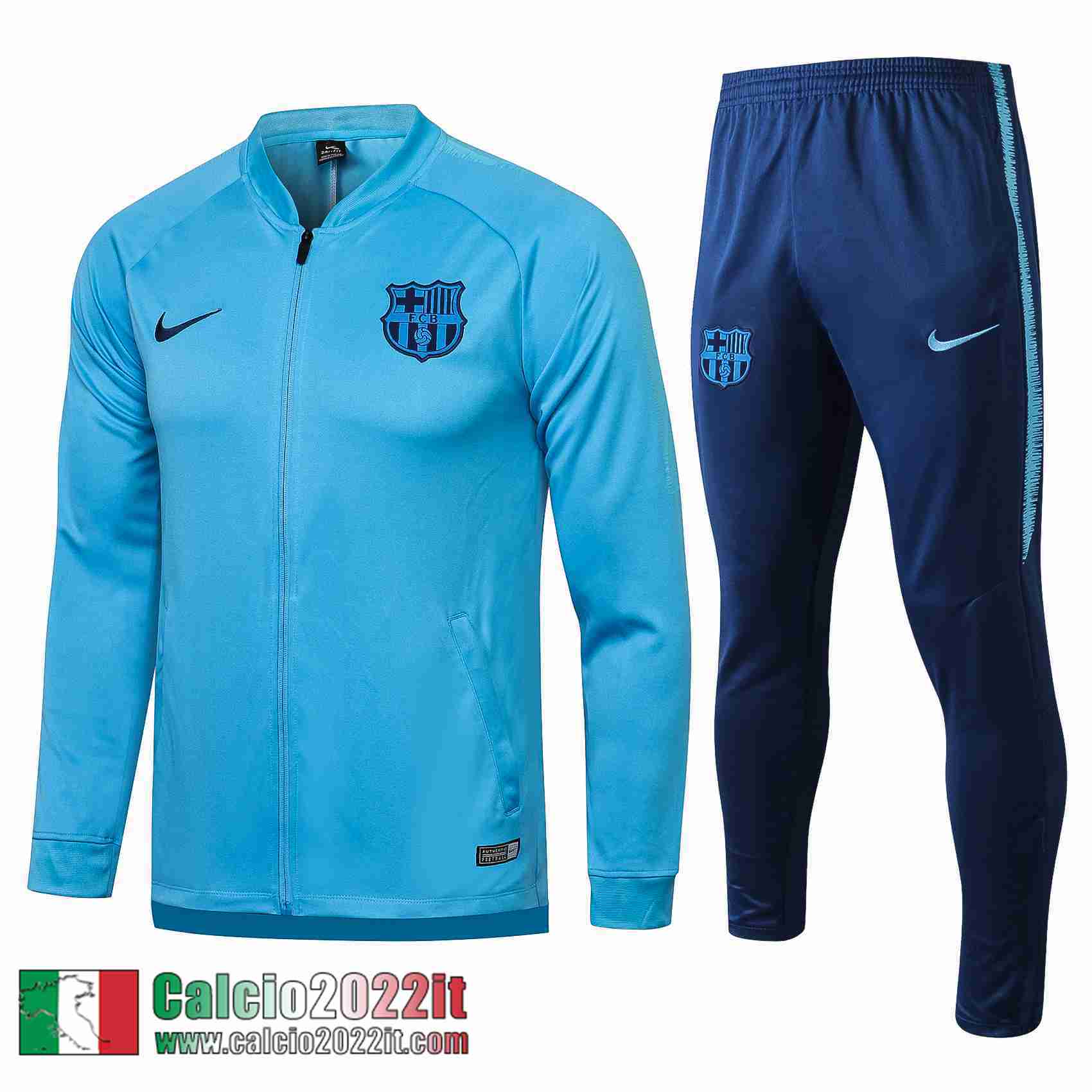 Barcellona Full-Zip Giacca Azzurro Jk01 2021 2022