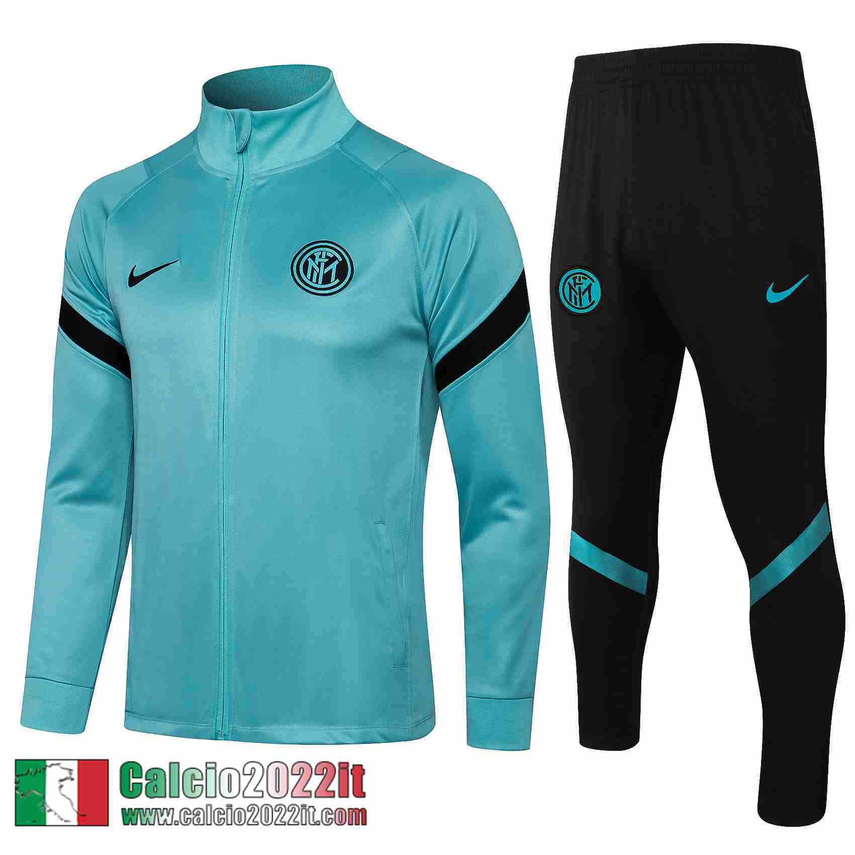 Inter Milan Full-Zip Giacca Verde Jk07 2021 2022