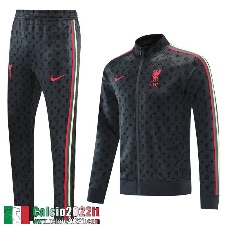 Liverpool Full-Zip Giacca Grigia Jk14 2021 2022