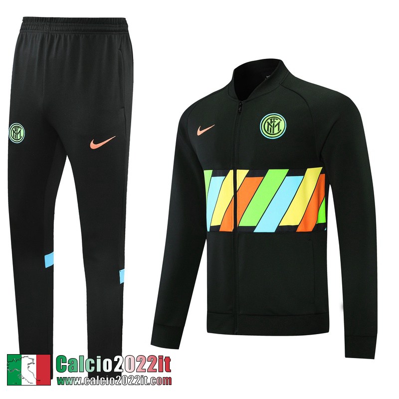 Inter Milan Full-Zip Giacca Nera Jk18 2021 2022