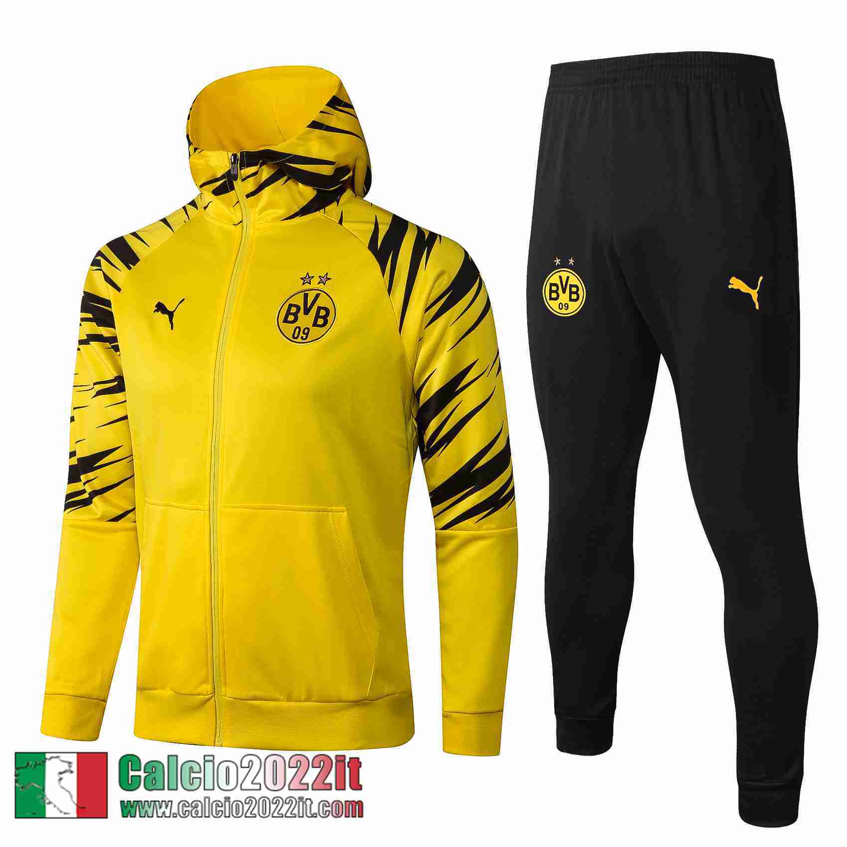 Borussia Dortmund Cappuccio Hoodie Full-Zip Giacca Gialla Jk29 2021 2022