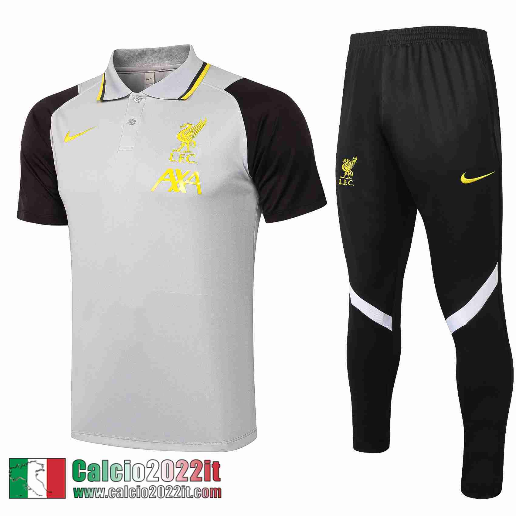 Liverpool Maglia Polo Liverpool Grigio Pl19 2021 2022