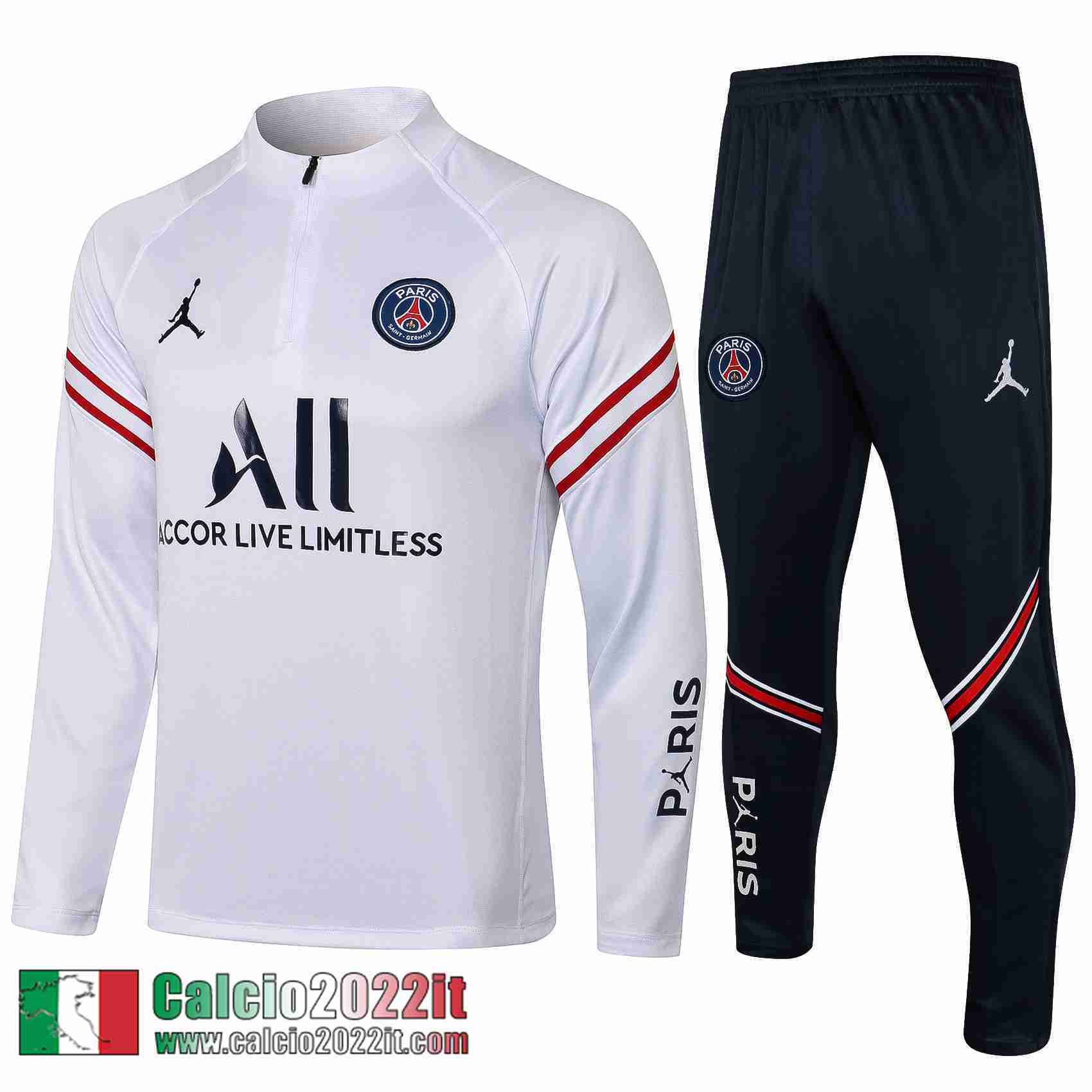 Paris Saint Germain Psg Tuta Calcio Air Jordan Bianca Tg09 2021 2022