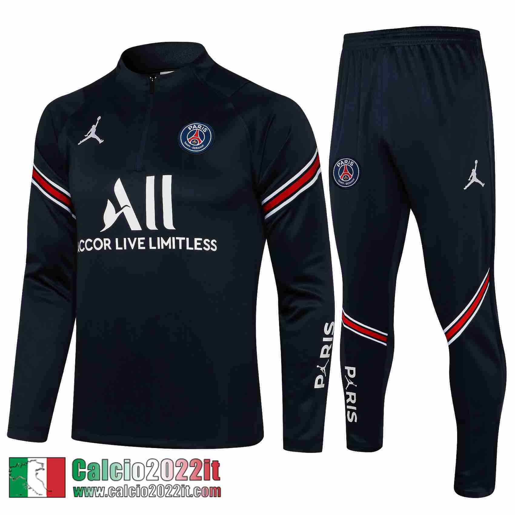 Paris Saint Germain Psg Tuta Calcio Air Jordan Azzurra Marino Tg10 2021 2022