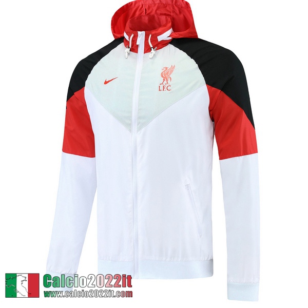 Liverpool Giacca a vento Cappuccio Bianca Wk06 2021 2022