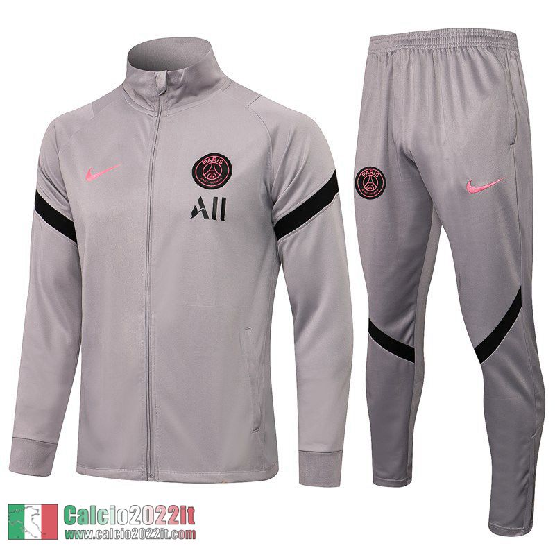 PSG Paris Full-Zip Giacca Grigio chiaro 2021 2022 JK39