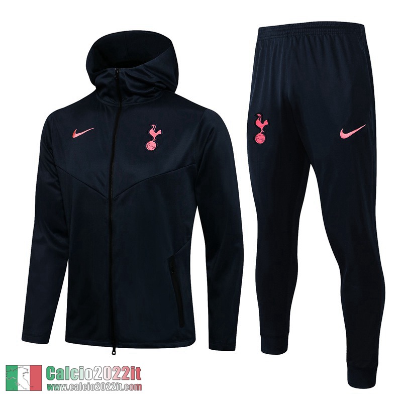 Tottenham Hotspur Full-Zip Giacca Cappuccio zaffiro 2021 2022 JK59