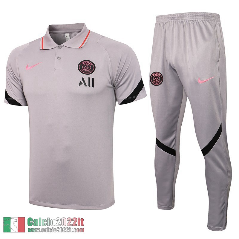 PSG Paris Maglia Polo Grigio chiaro 2021 2022 PL43