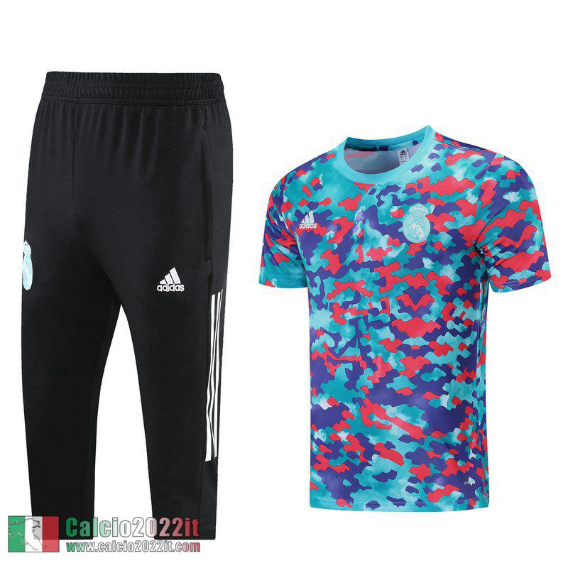 Real Madrid Maglia T-shirt + Pantaloni cropped colore 2021 2022 PL81