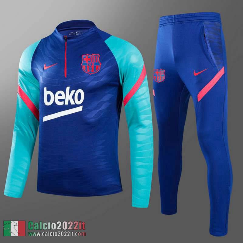 Barcellona Tuta Calcio Bambini blu 2021 2022 TK08