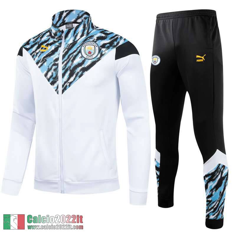 Manchester City Full-Zip Giacca Bambini bianca 2021 2022 TK19