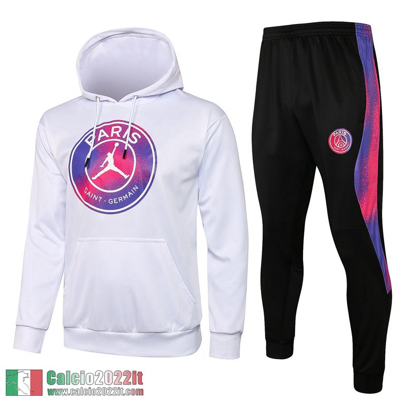 PSG Paris Felpa Sportswear Cappuccio Bambini bianca 2021 2022 TK32