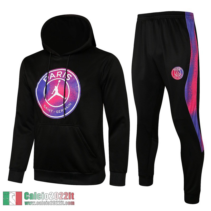 PSG Paris Felpa Sportswear Cappuccio Bambini nero 2021 2022 TK33