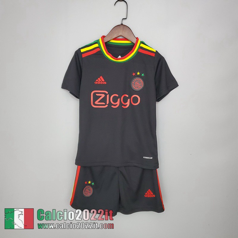 nero Ajax Maglia Calcio Bambini 2021 2022