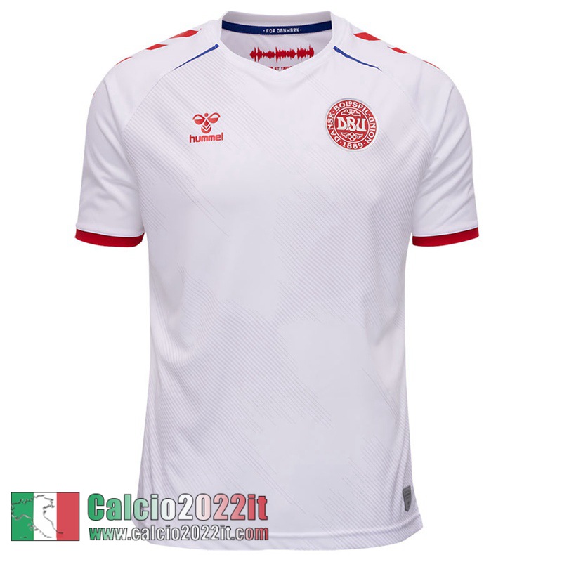 Seconda Denmark Maglia Calcio Uomo EURO 2021