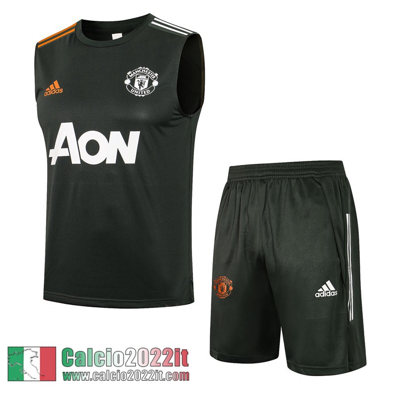 Manchester United Senza Maniche Uomo Grigio scuro PL92 2021 2022