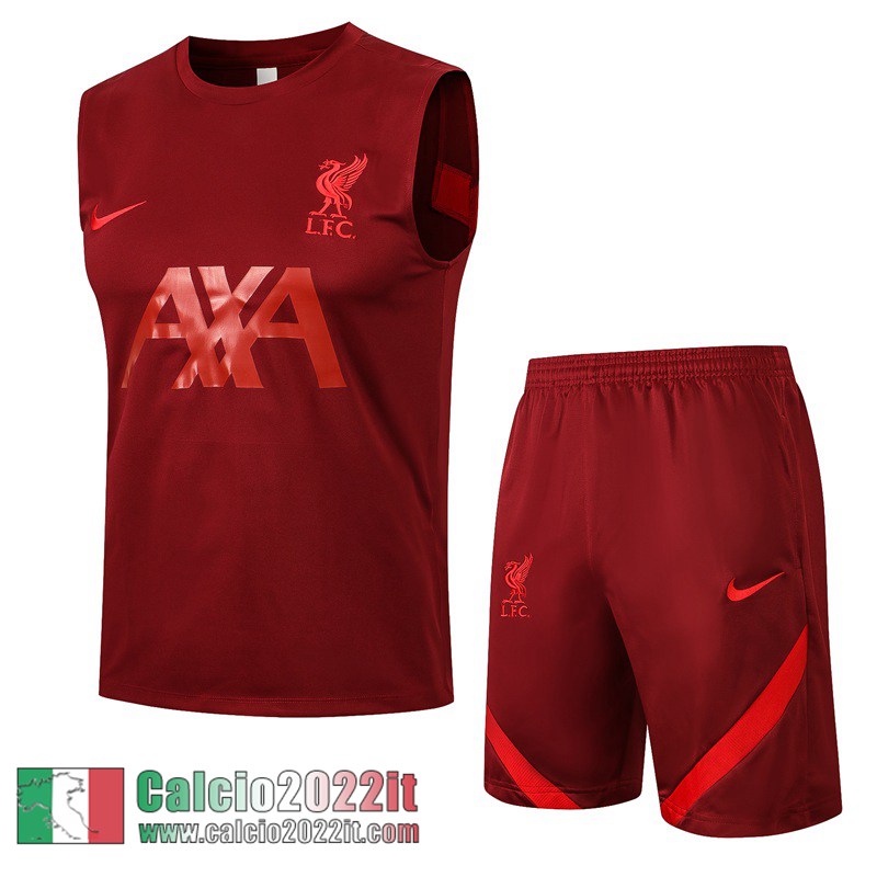 Liverpool Senza Maniche Uomo Rosso scuro PL94 2021 2022