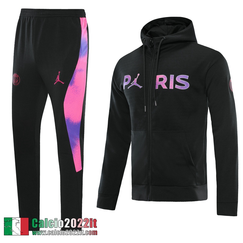 PSG Cappuccio Hoodie Giacca Uomo Nero JK113 2021 2022