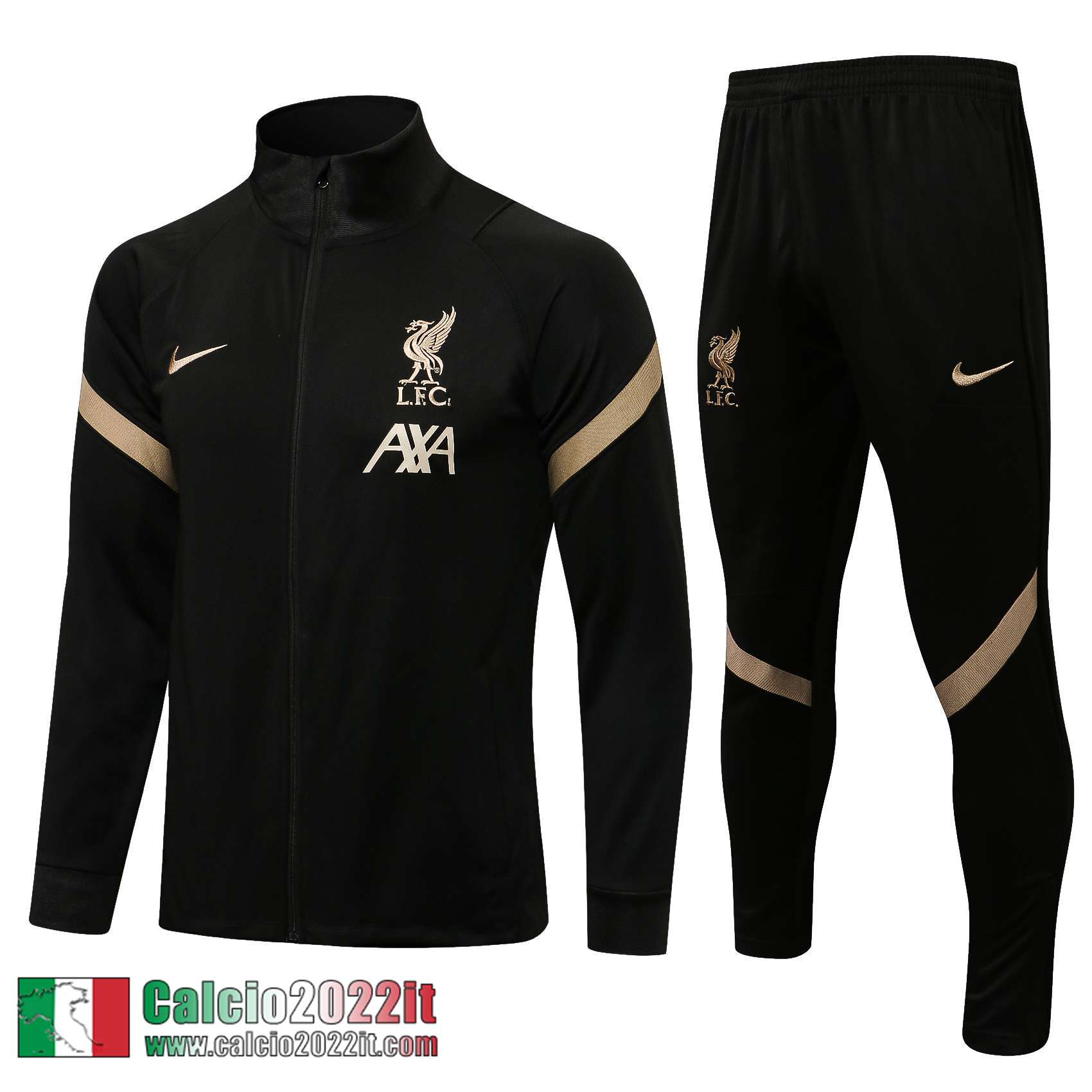 Liverpool Full-Zip Giacca Uomo Nero JK95 2021 2022