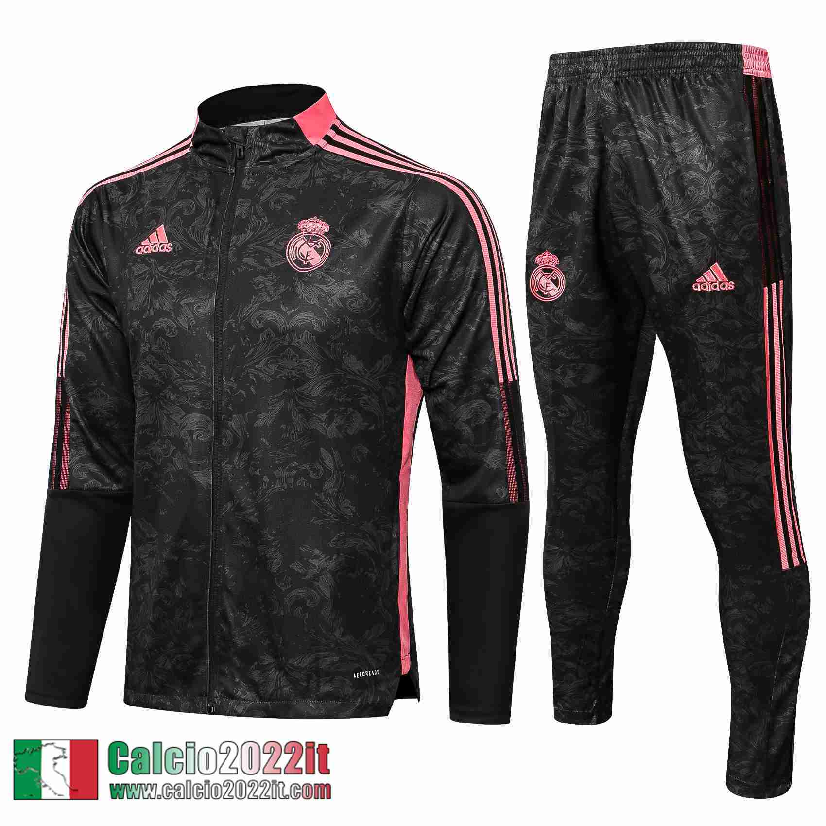 Real Madrid Full-Zip Giacca Uomo Grigio JK96 2021 2022