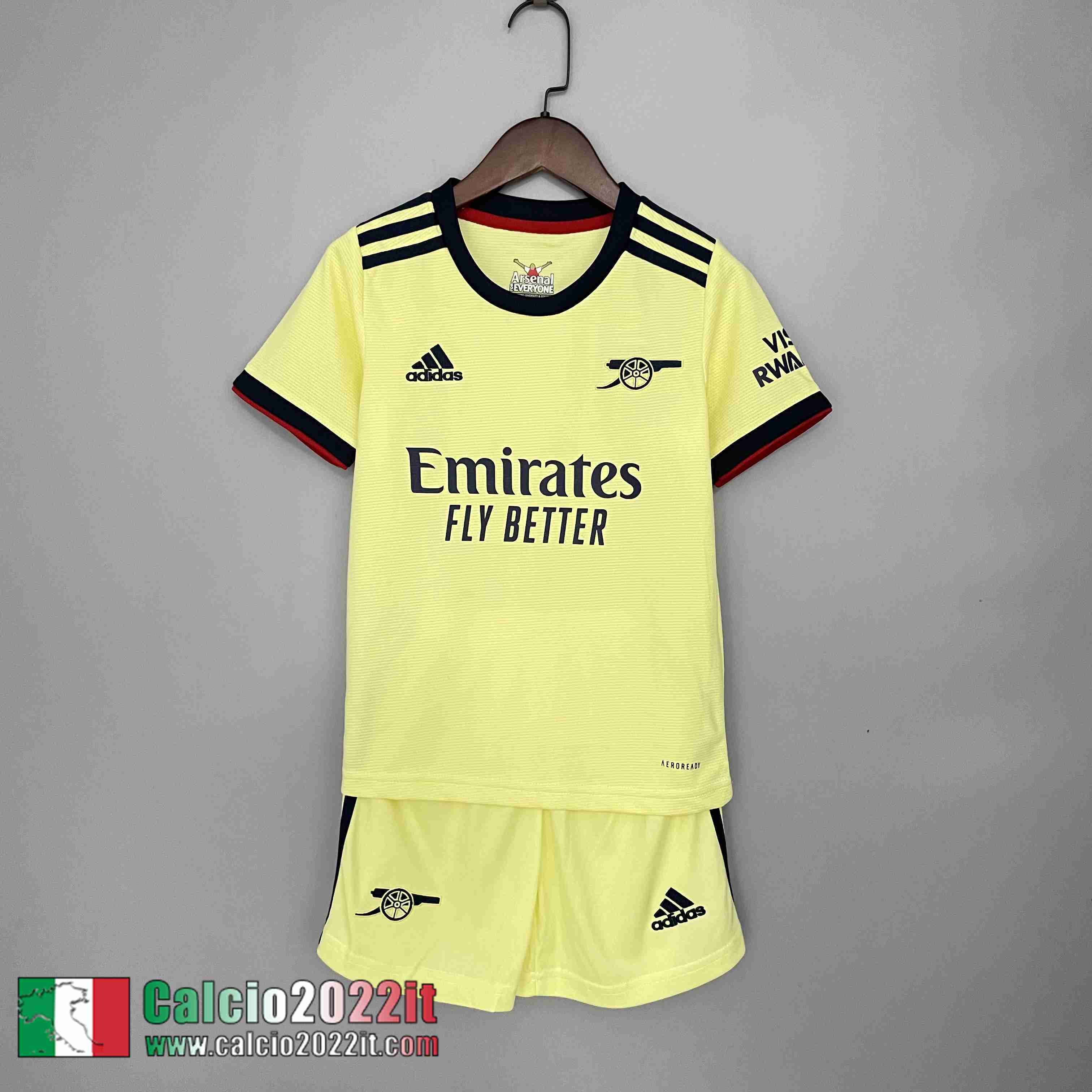 Seconda Arsenal Maglia Calcio Bambini Bambini 2021 2022