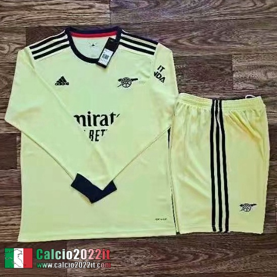 Seconda Arsenal Maglia Calcio Manga Larga Uomo 2021 2022