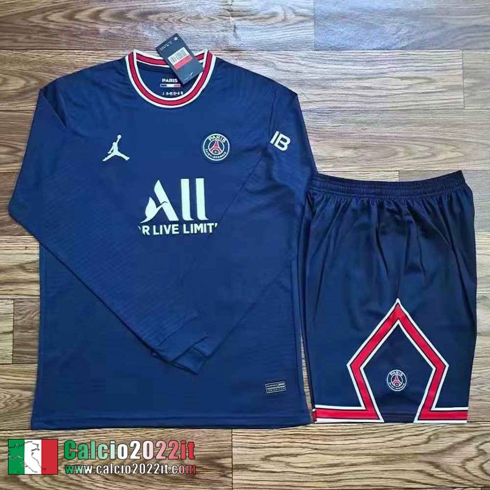 Prima PSG Maglia Calcio Manga Larga Uomo 2021 2022