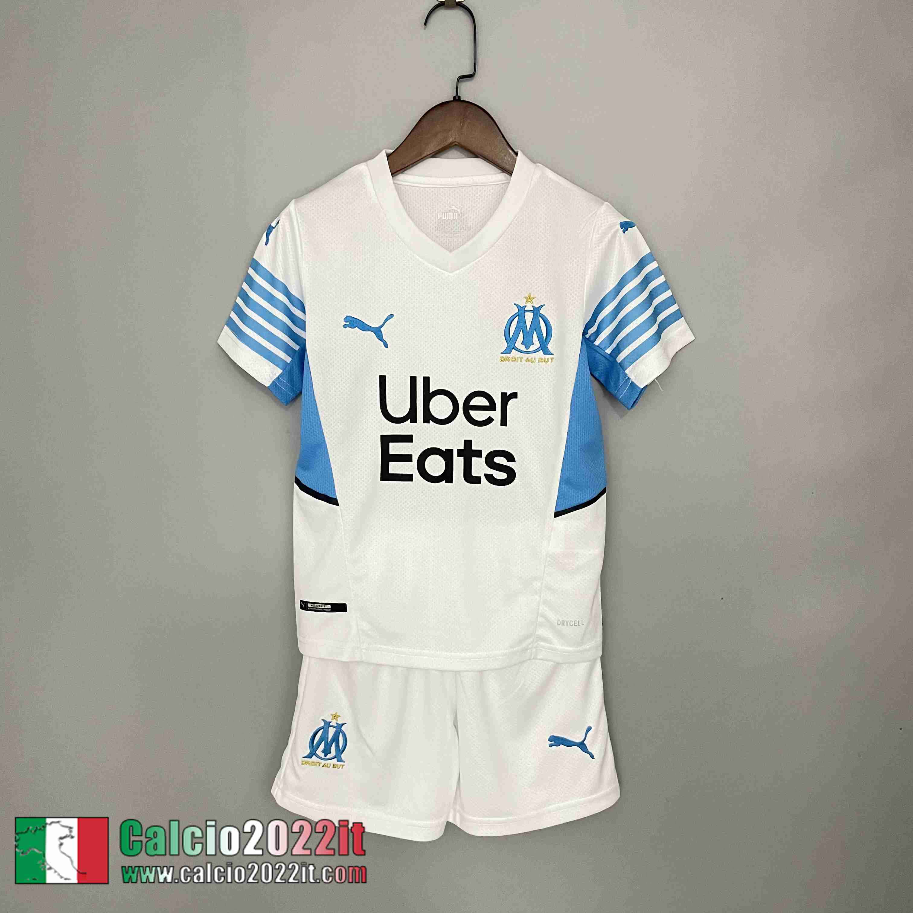 Prima Marsiglia Maglia Calcio Bambini Bambini 2021 2022