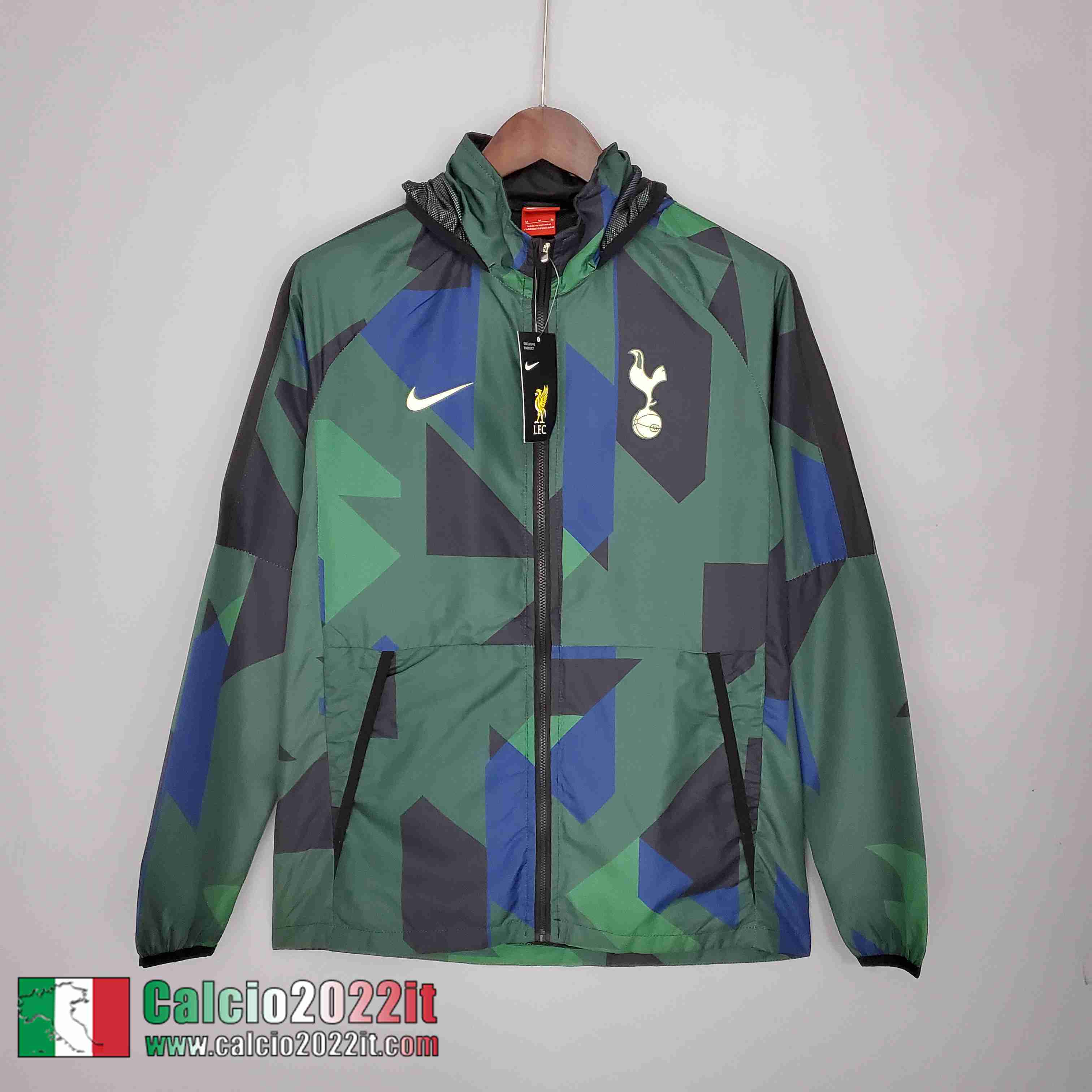 Tottenham Hotspur Giacca a vento Cappuccio Uomo verde KW03 2021 2022