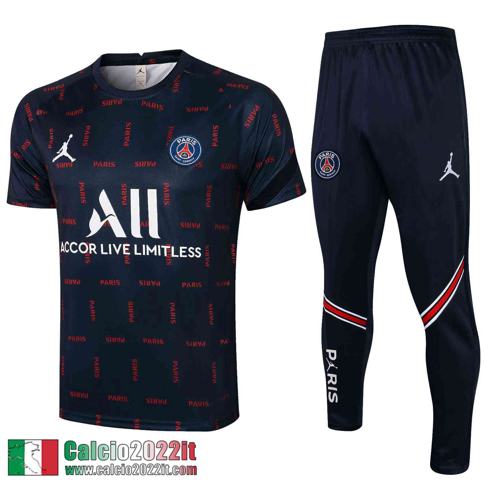 PSG T-shirt Uomo Nero PL101 2021 2022