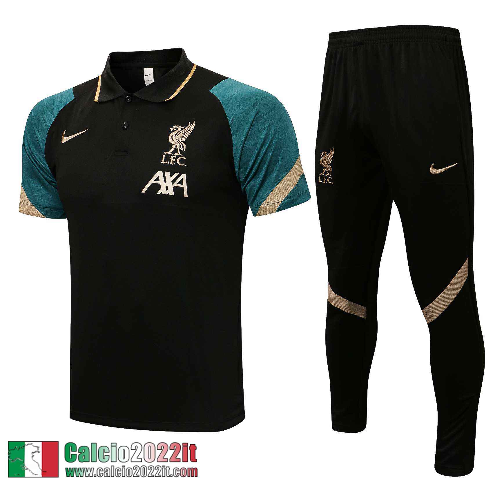 Liverpool Polo Uomo Nero PL104 2021 2022