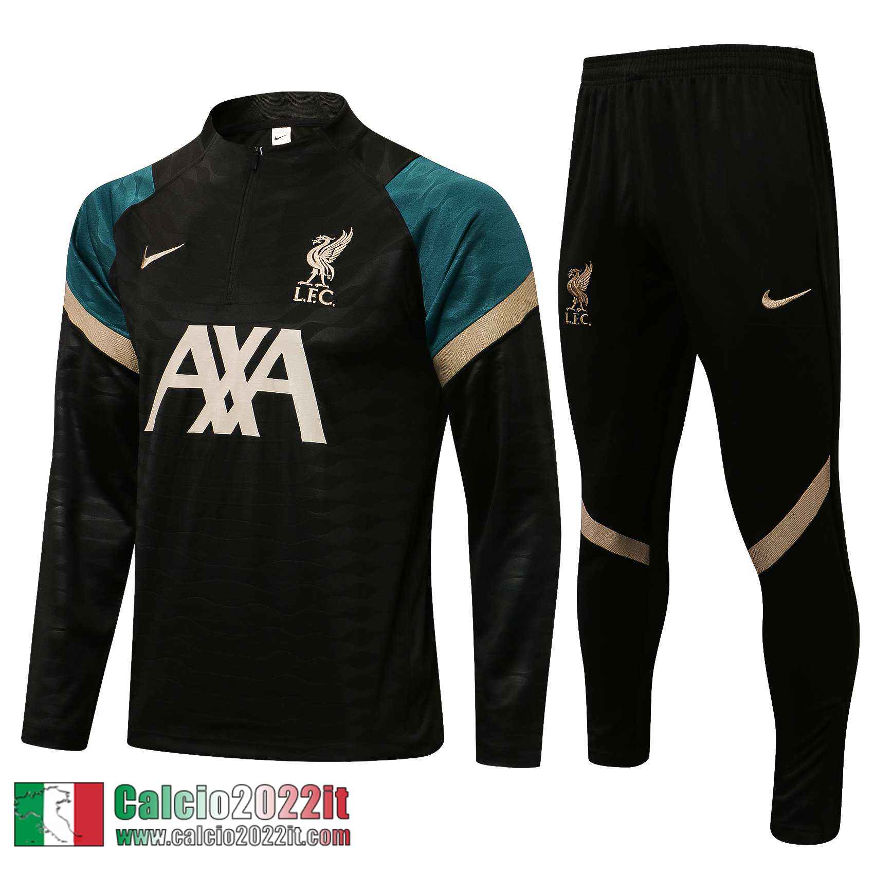 Liverpool Tuta Calcio Uomo Nero TG74 2021 2022