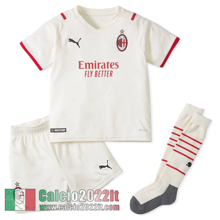 Seconda AC Milan Maglia Calcio Bambini 2021 2022