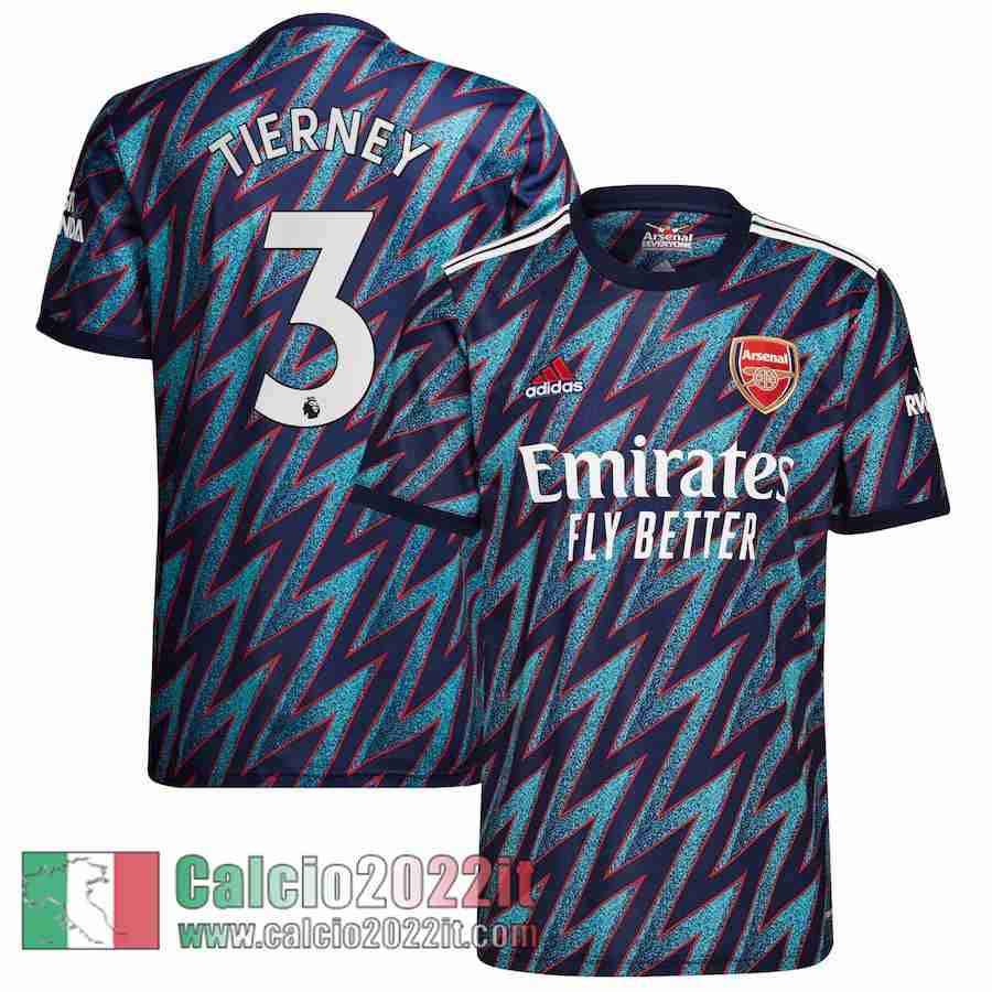 Third Arsenal Maglia Calcio Uomo # Tierney 3 2021 2022