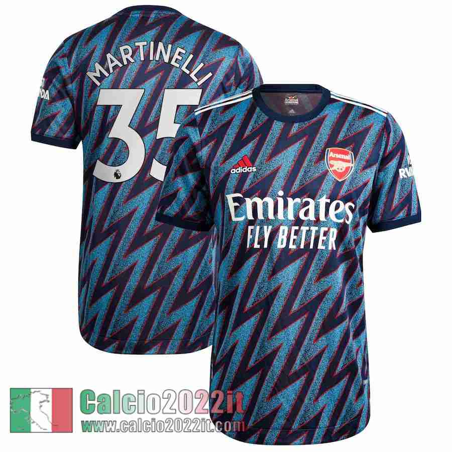 Third Arsenal Maglia Calcio Uomo # Martinelli 35 2021 2022