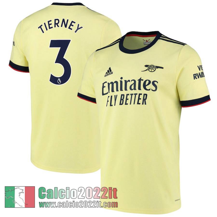 Seconda Arsenal Maglia Calcio Uomo # Tierney 3 2021 2022