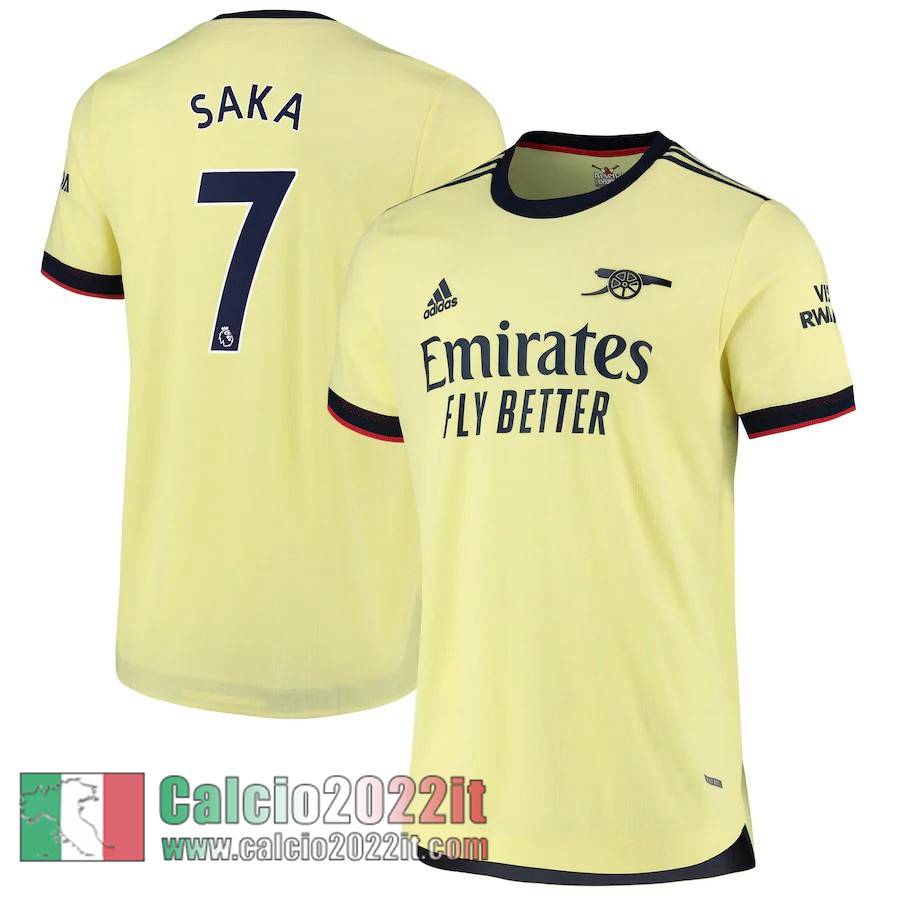 Seconda Arsenal Maglia Calcio Uomo # Saka 7 2021 2022