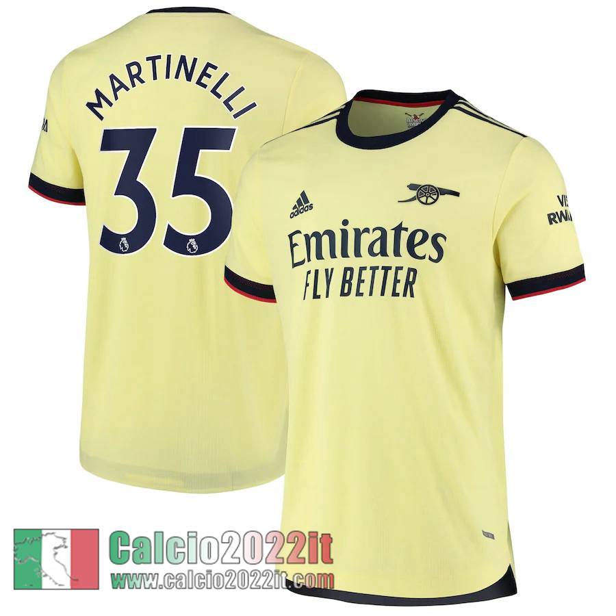 Seconda Arsenal Maglia Calcio Uomo # Martinelli 35 2021 2022