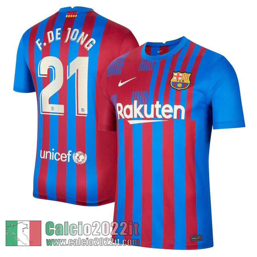 Prima Barcellona Maglia Calcio Uomo # F. De Jong 21 2021 2022