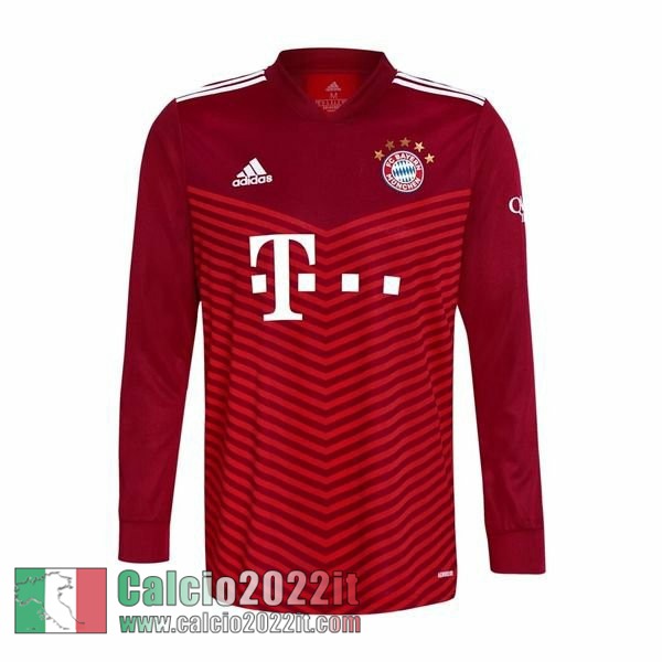 Prima Bayern Monaco Maglia Calcio Manga Larga Uomo 2021 2022