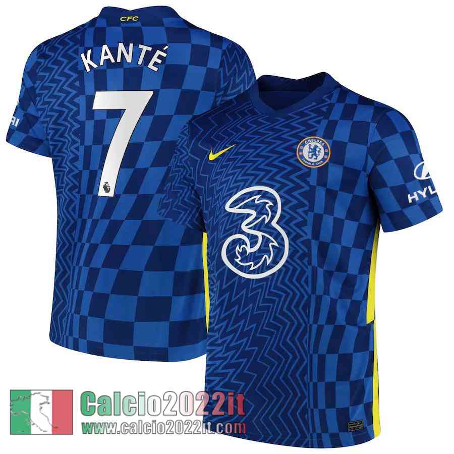 Prima Chelsea Maglia Calcio Uomo # Kanté 7 2021 2022