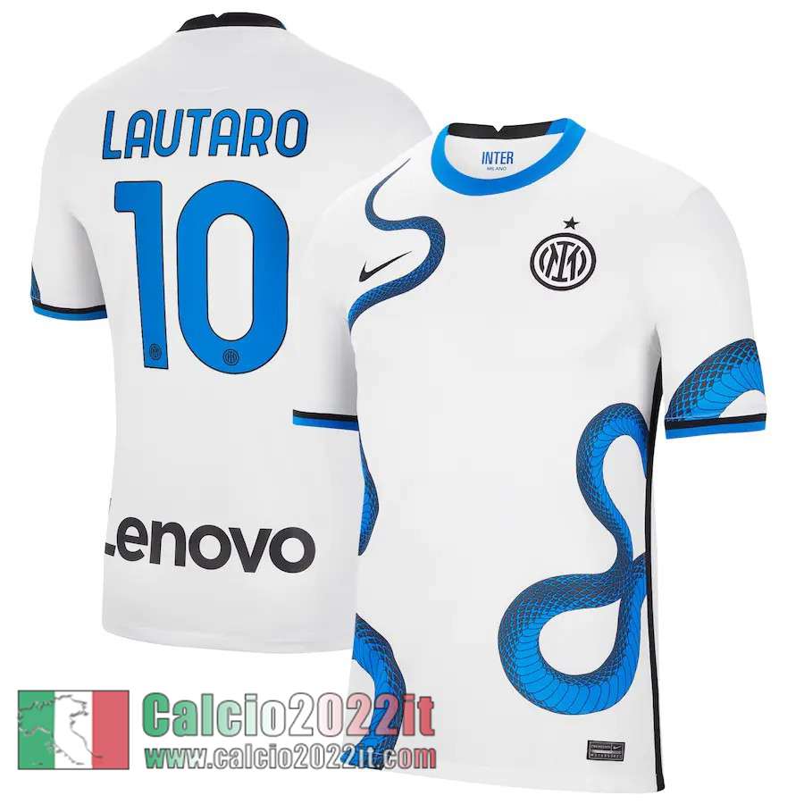 Seconda Inter Milan Maglia Calcio Uomo # Lautaro 10 2021 2022