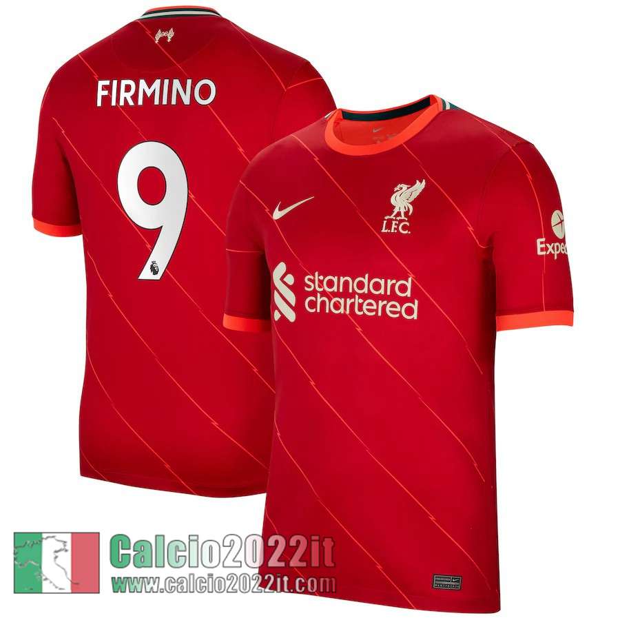 Prima Liverpool Maglia Calcio Uomo # Firmino 9 2021 2022