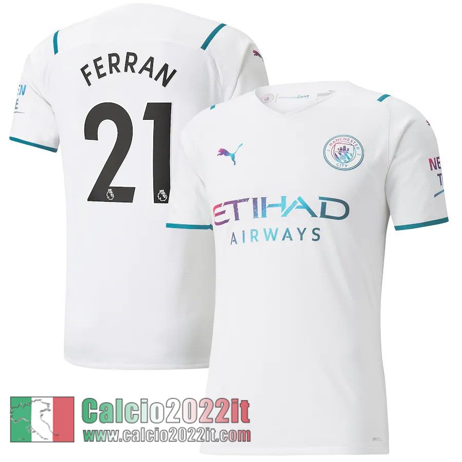 Seconda Manchester City Maglia Calcio Uomo # Ferran 21 2021 2022